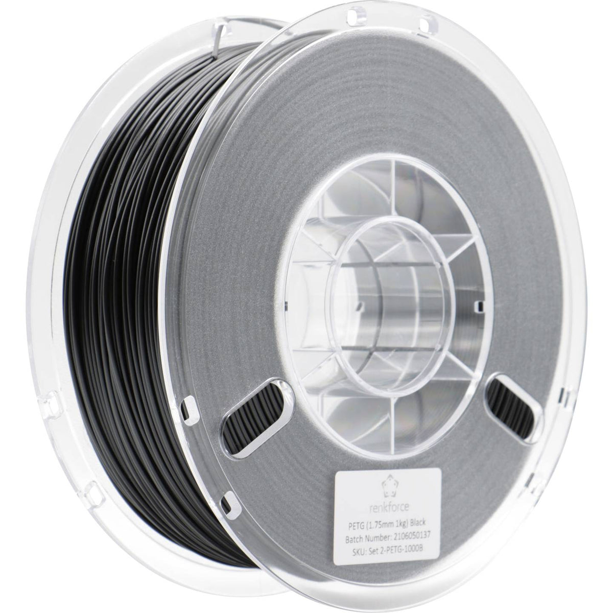 RENKFORCE Filament Druckmaterial PETG Schwarz Spule 3D Drucker 1 Kg 2 STÜCK - 4064161177212