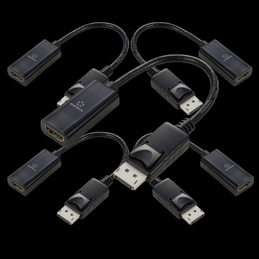 Renkforce Adapter Verbindungskabel Display Port Hdmi Rf 5596324 Schwarz 4 K Uhd  B-Ware - 4064161246987