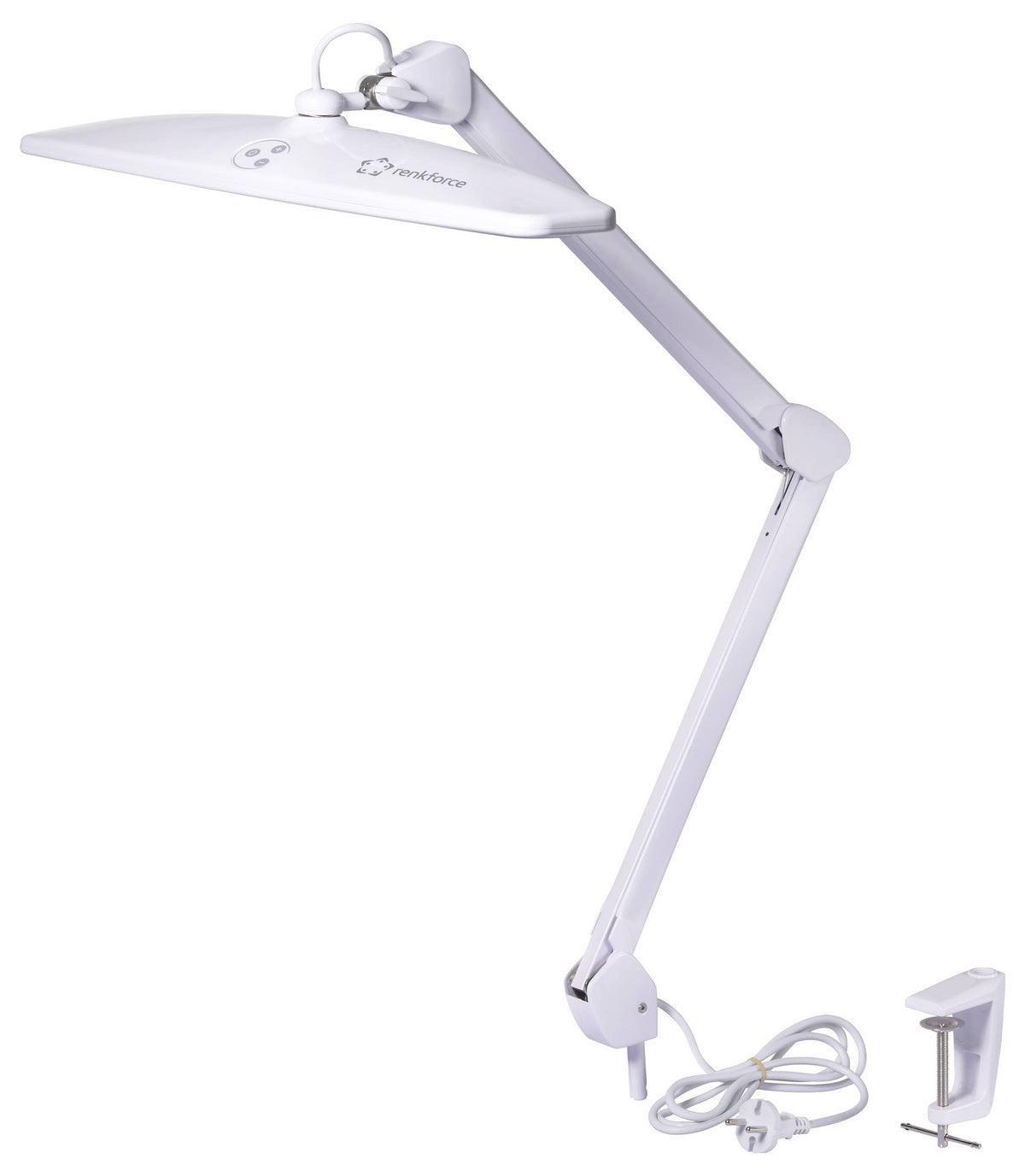 Renkforce RF-5844696 Klemmleuchte 21 W Weiß Lampe Leuchte Spot Licht Leselampe - 4064161336947