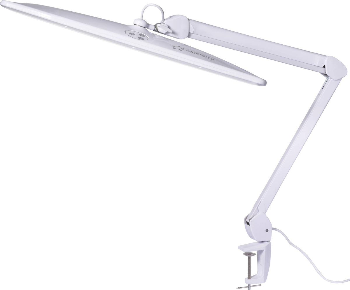 Renkforce RF-5844696 Klemmleuchte 21 W Weiß Lampe Leuchte Spot Licht Leselampe - 4064161336947