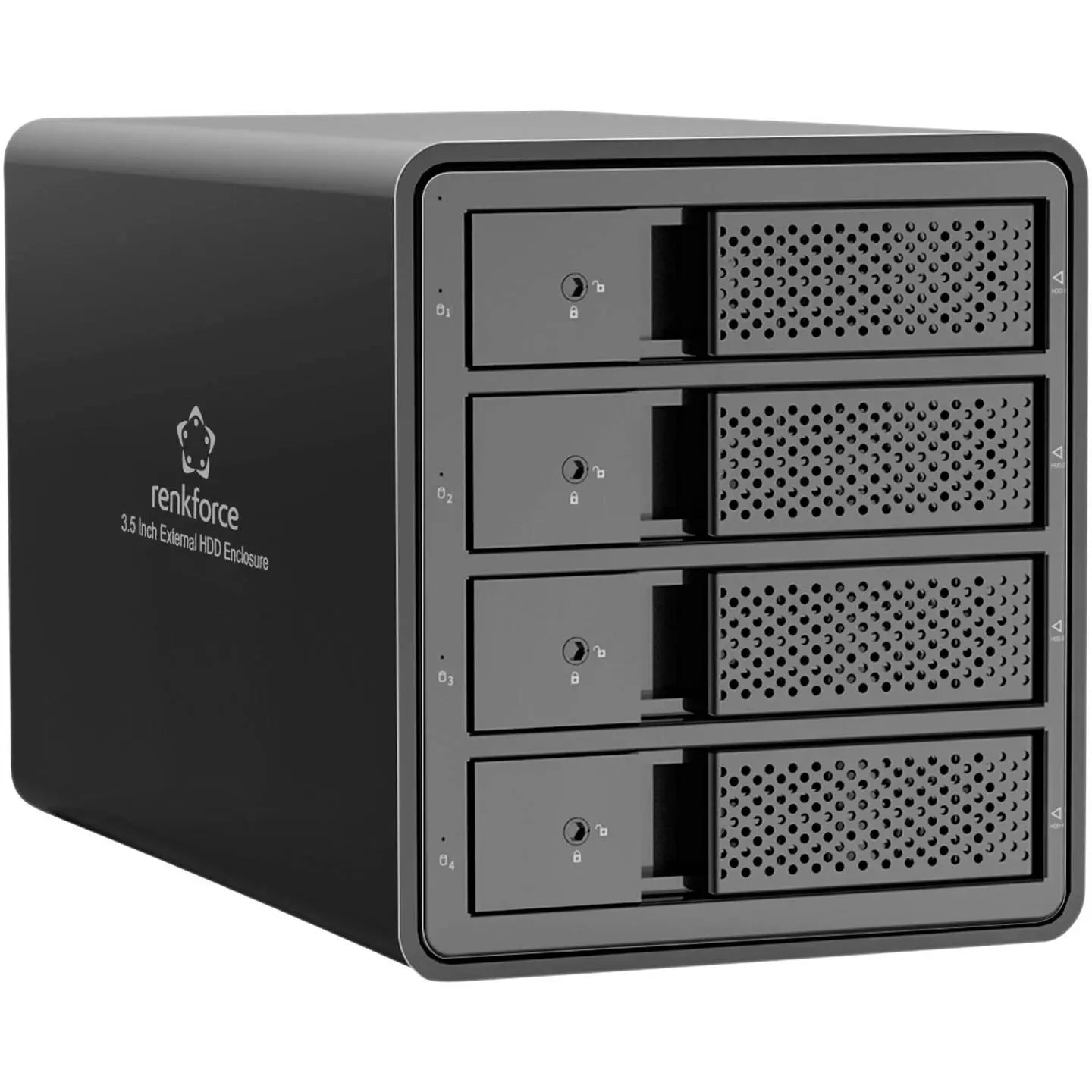 B-Ware Renkforce Festplattengehäuse Laufwerksbox Hdd Usb 3.0 4 Bay Aluminium 3.5 Zoll  - 4064161342863