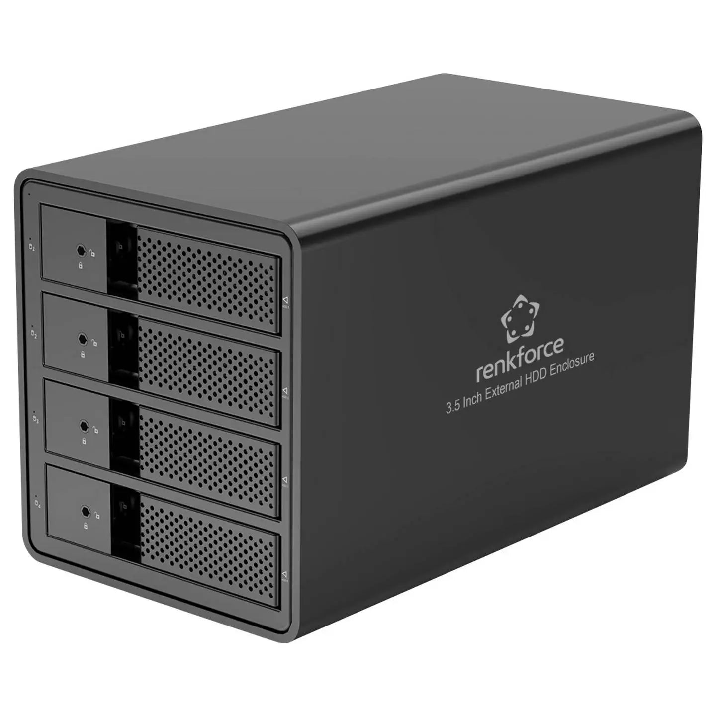 B-Ware Renkforce Festplattengehäuse Laufwerksbox Hdd Usb 3.0 4 Bay Aluminium 3.5 Zoll  - 4064161342863