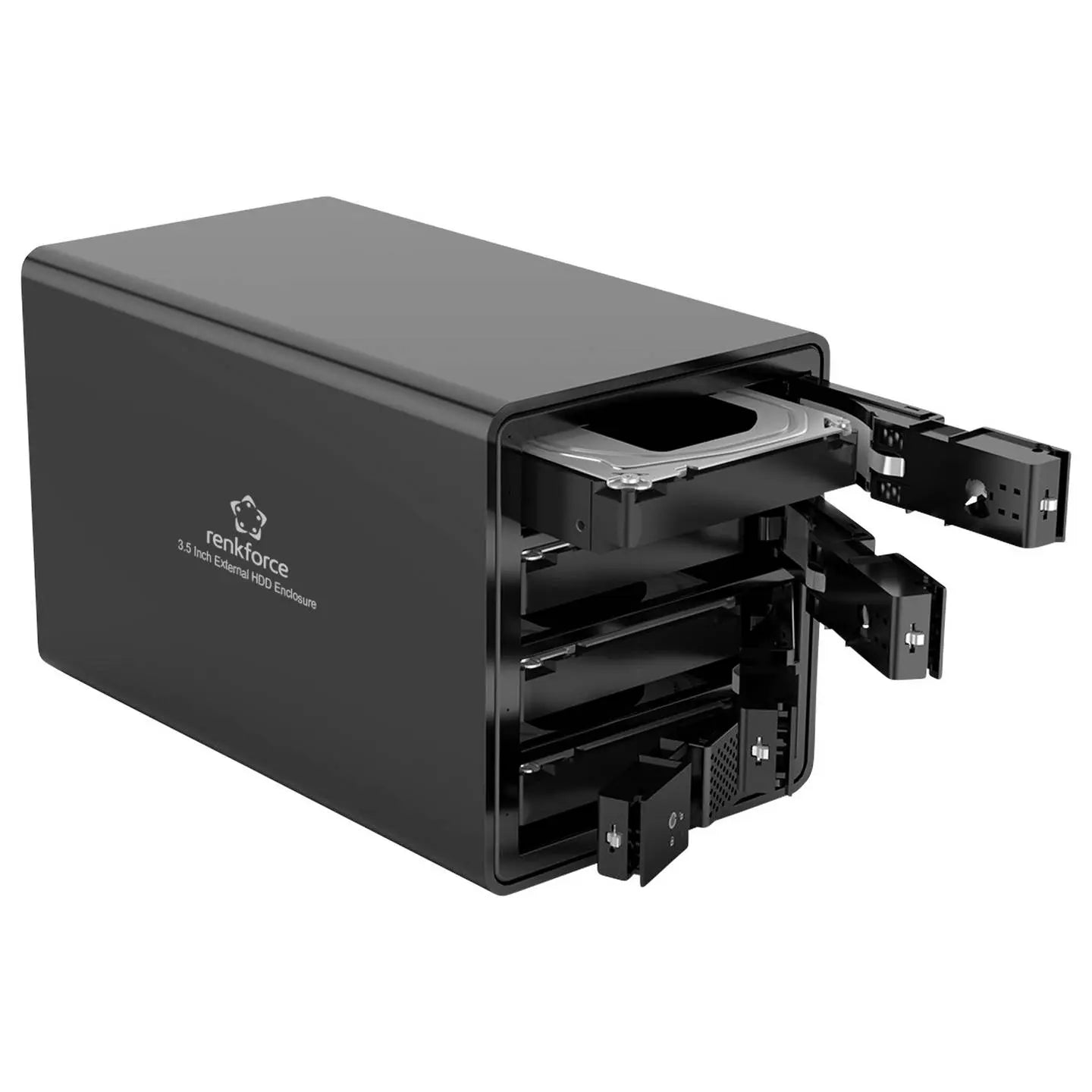 B-Ware Renkforce Festplattengehäuse Laufwerksbox Hdd Usb 3.0 4 Bay Aluminium 3.5 Zoll  - 4064161342863