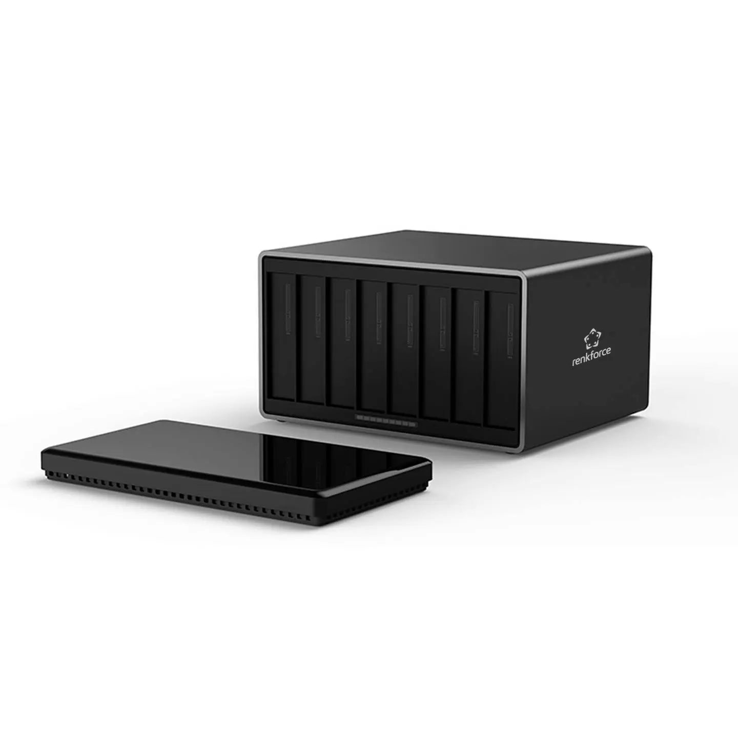 B-Ware Renkforce Festplattengehäuse Laufwerkgehäuse Hdd 8 Bay Usb 3.5 Zoll Aluminium - 4064161341880