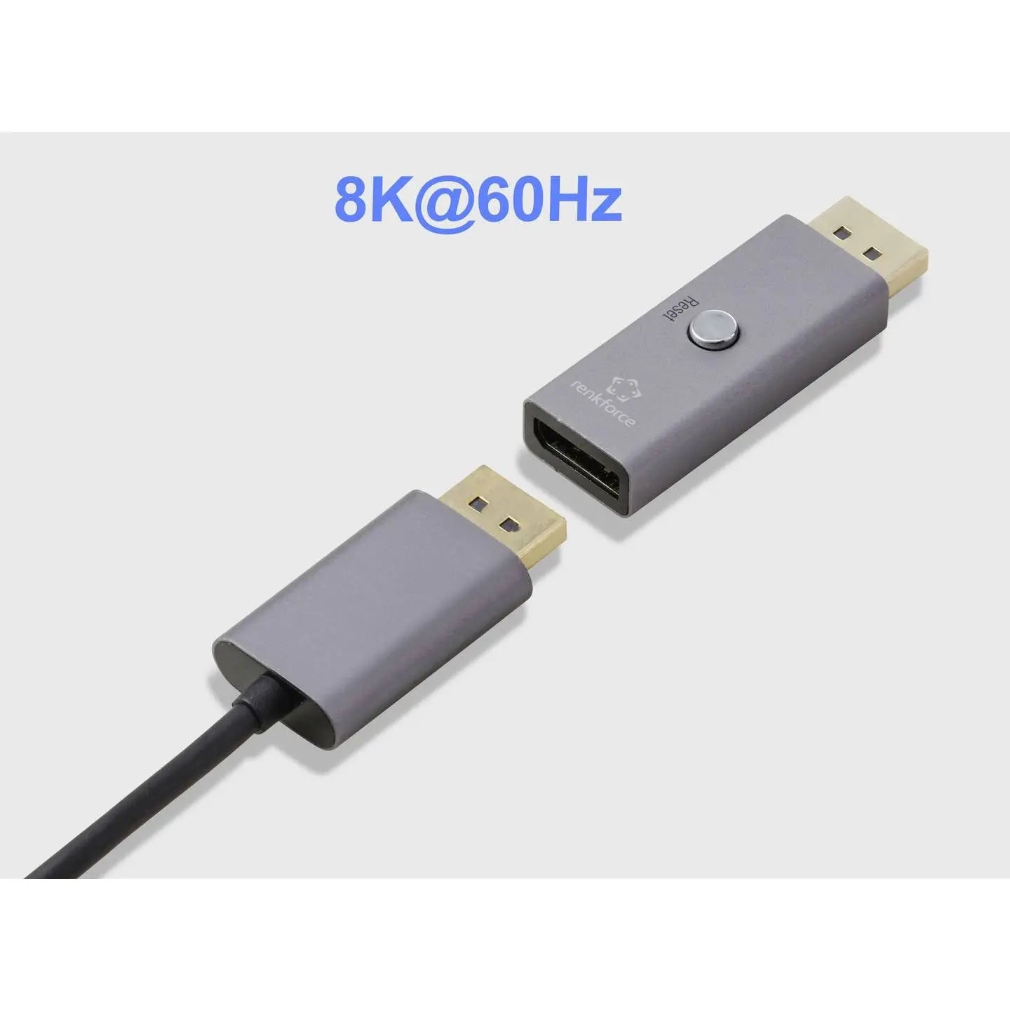 B-Ware Renkforce Edid Emulator Display Port Adapter Monitor Tv Headless Aluminium 8 K Uhd - 4064161488301