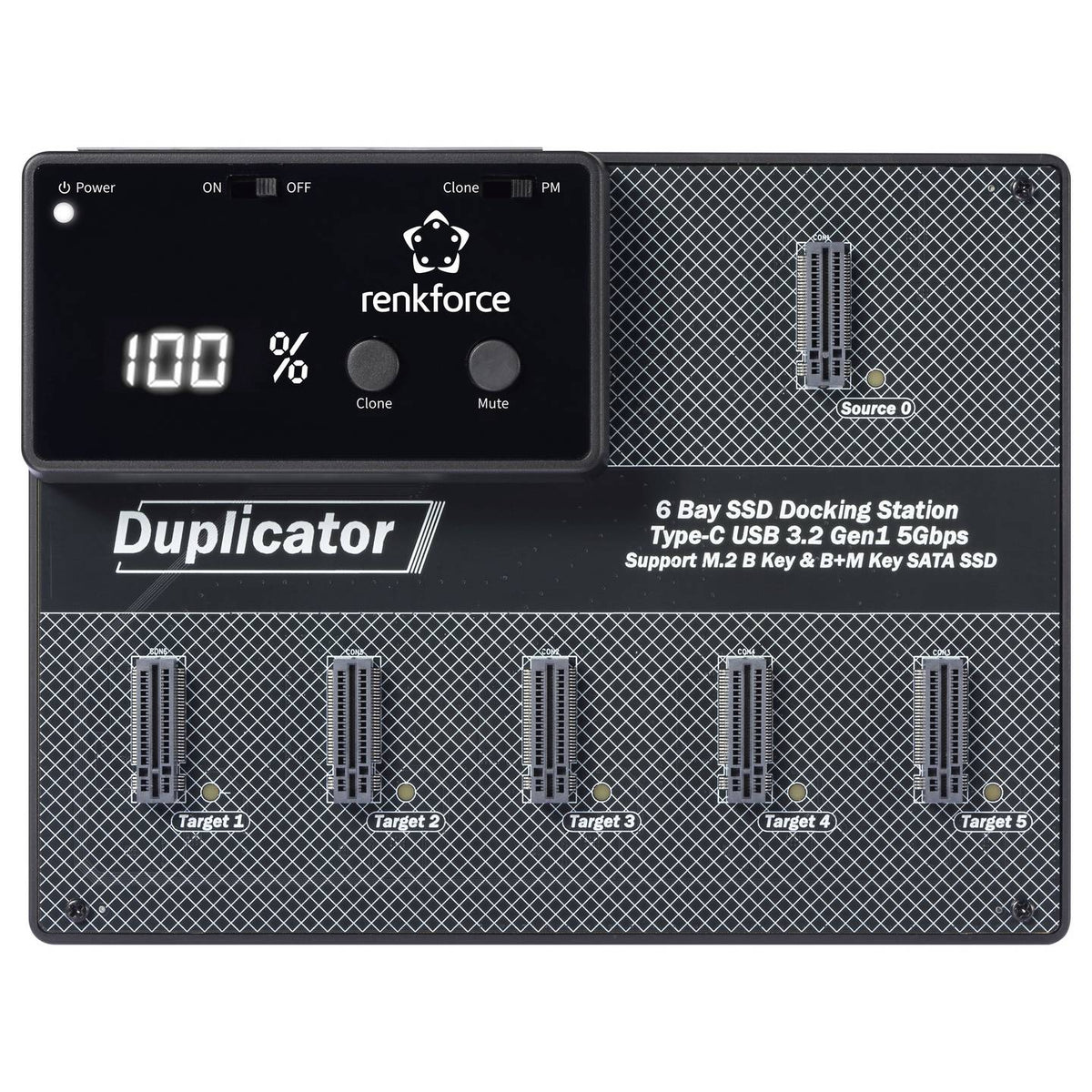 RENKFORCE Festplatten-Kopierstation Dockingstation Klonstation 1 auf 5 SATA 94 - 4064161395029