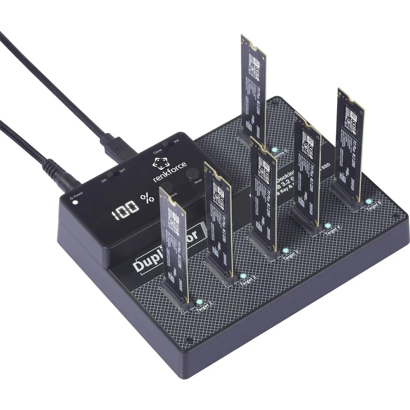 B-Ware Renkforce Festplatten Kopierstation Dockingstation Klonstation 1 Auf 5 Sata Ssd - 4064161395029