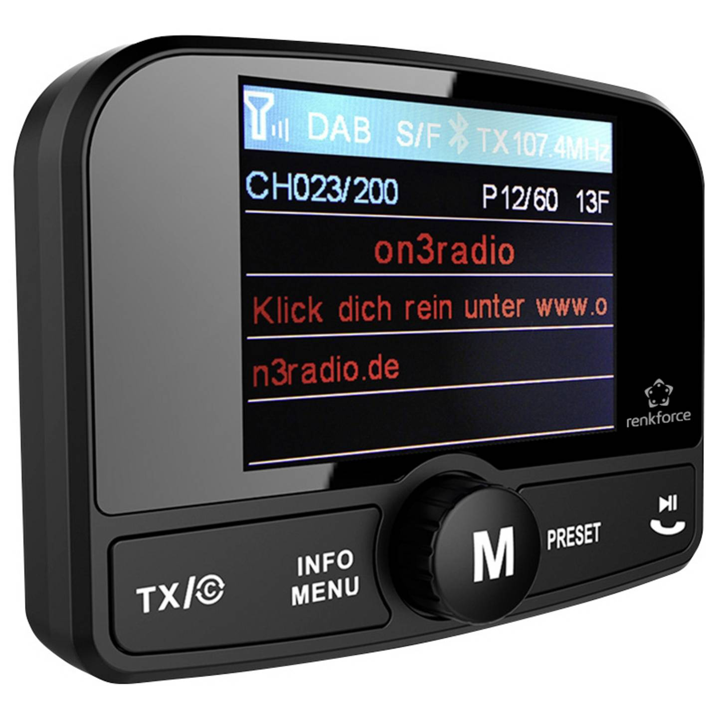 B-Ware Renkforce Rfcrdab100 Dab Empfänger Radio Saugnapfhalterung Bluetooth Musikstream - 4064161398532