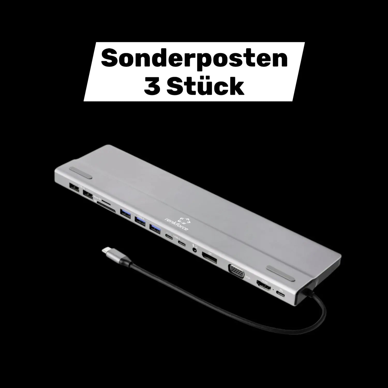 B-Ware Renkforce Notebook Dockingstation Rf Dks 902 Hub Docking Station Usb C 3 Stück - 4064161246857