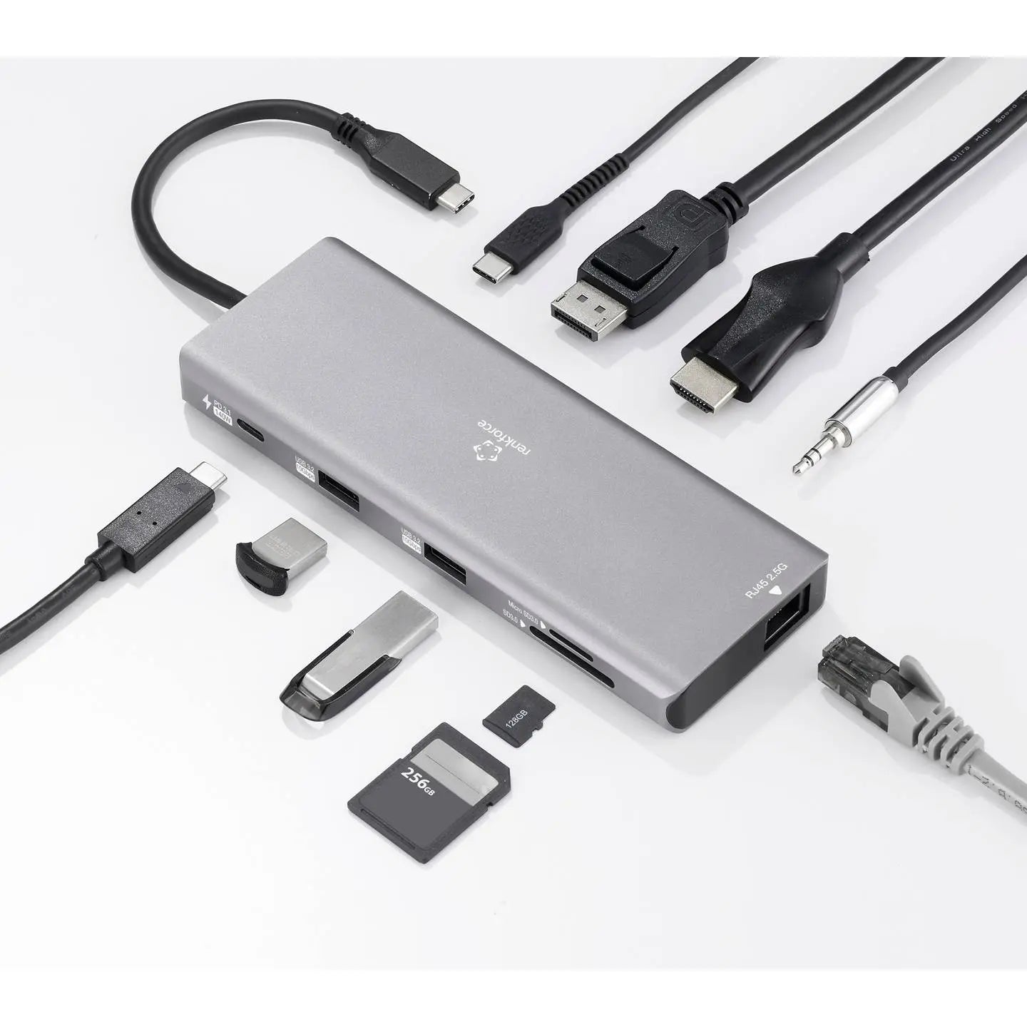 B-Ware Renkforce Usb C Dockingstation Hub Rf Dks 905 10 In 1 8 K Pd 3.1 Laptop108 - 4064161323398
