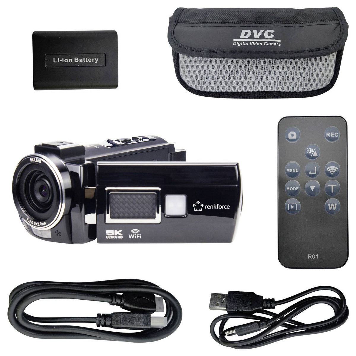 Renkforce RF-DV-200 Camcorder Videokamera 5K 7.6 cm 8 Megapixel Schwarz637 - 4064161335827