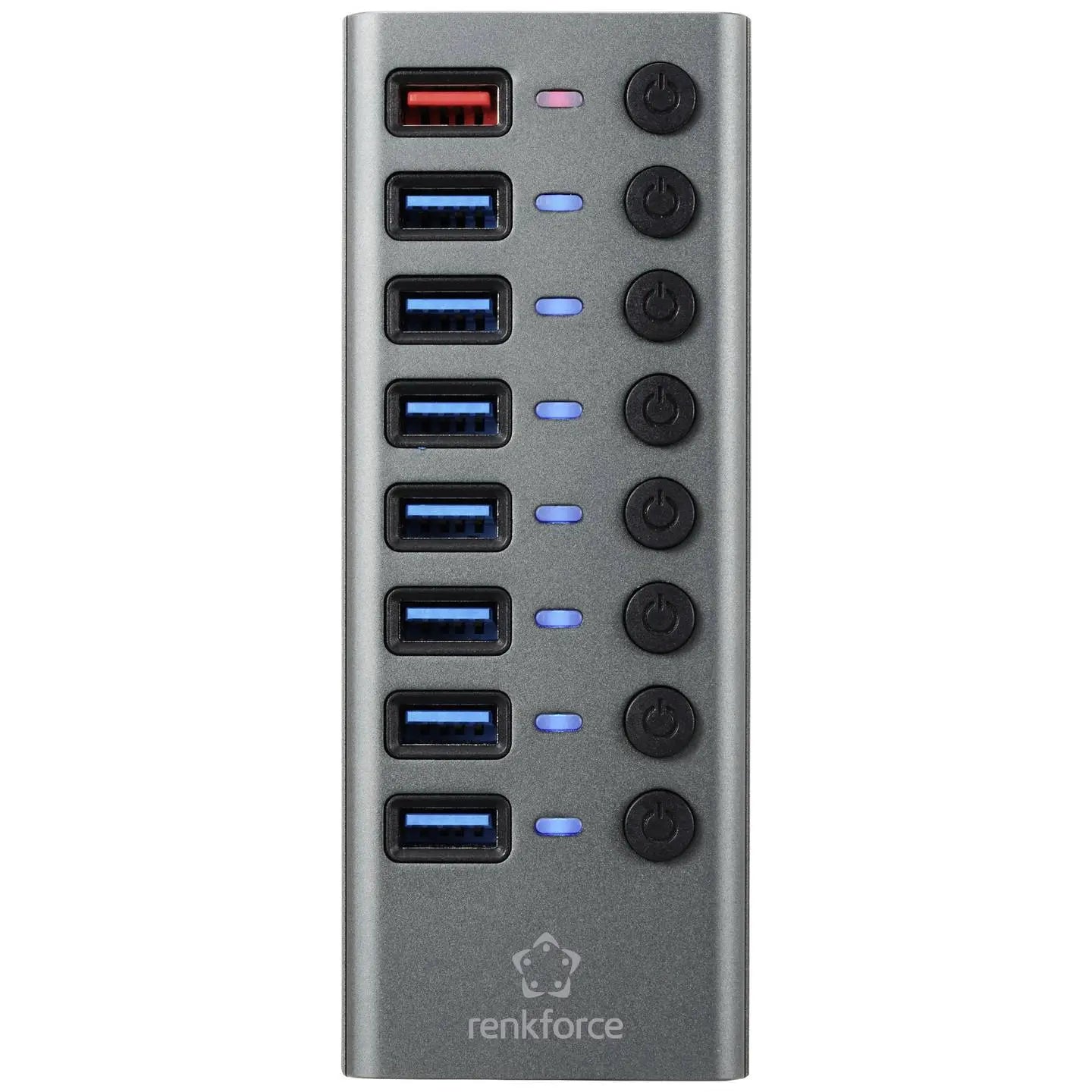 B-Ware Renkforce Rf Hub 380 Usb Hub Verteiler 8 Port Usb 3.2 Gen Schwarz - 4064161314877