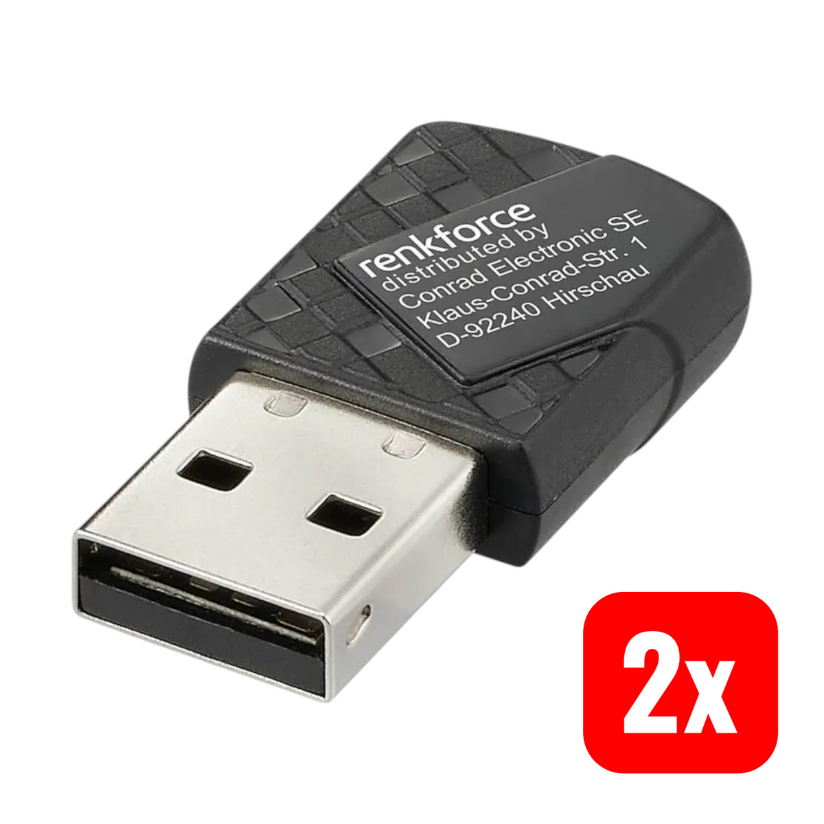 Renkforce Adapter Stick WLAN Bluetooth Funk RF-WFBTA-200 USB-A Wireless 2 STÜCK - 4064161407715