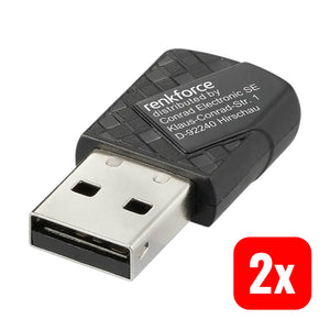 B-Ware Renkforce Adapter Stick Wlan Bluetooth Funk Rf Wfbta 200 Usb A Wireless 2 Stück