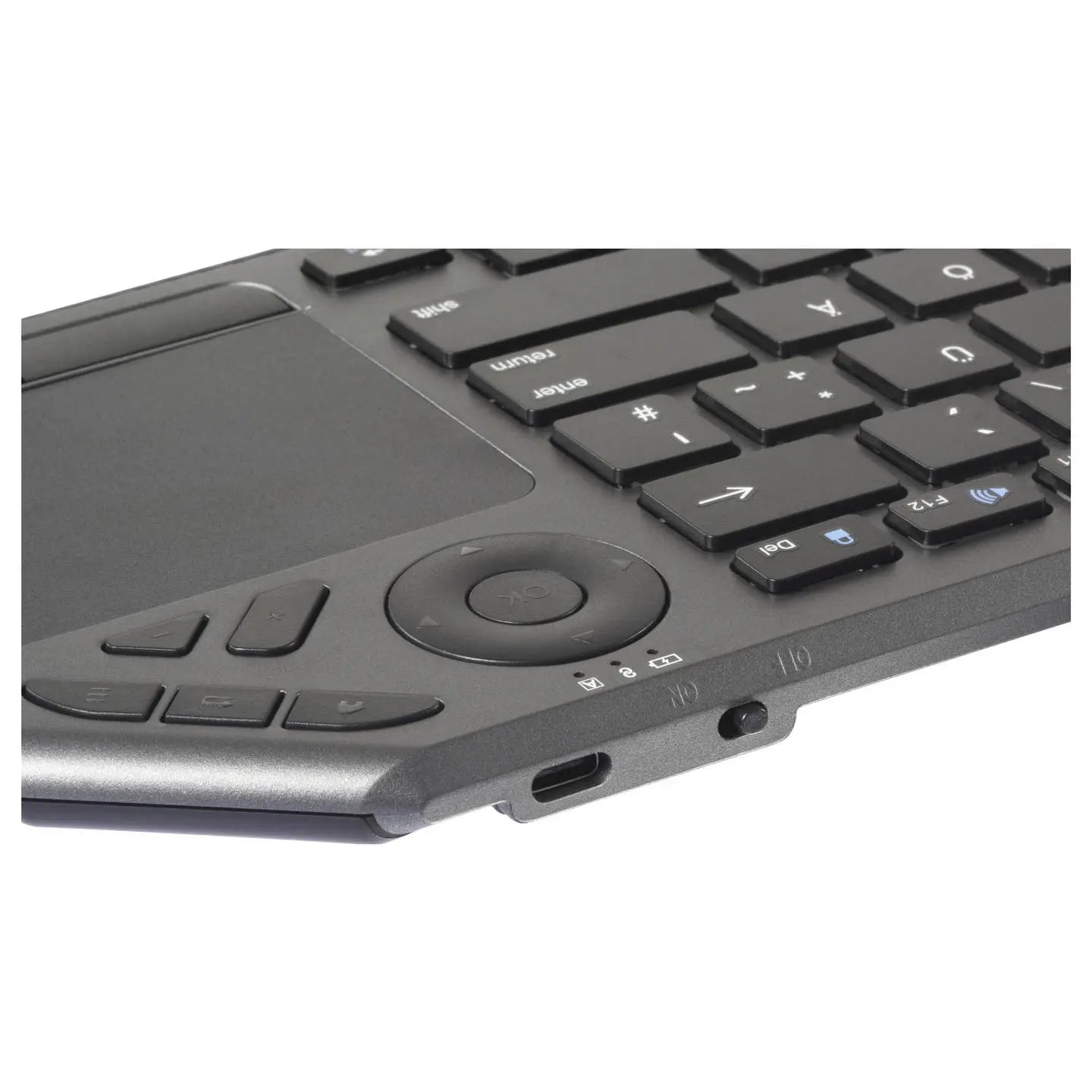 B-Ware Renkforce Tastatur Keyboard Bluetooth Funk Qwertz Schwarz Integriertes Touchpad