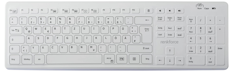 B-Ware Renkforce Rf Wrk 300 Kabellos Hygiene Tastatur Deutsch Qwertz - 4064161336985