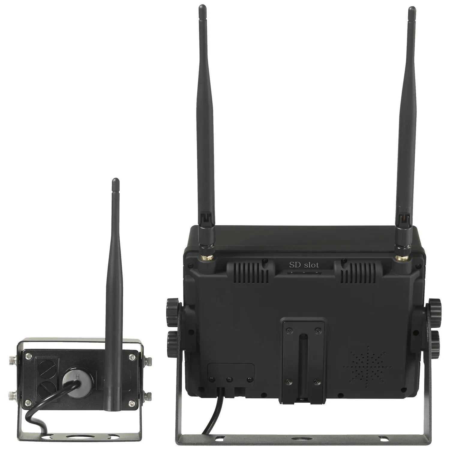 B-Ware Renkforce Rückfahrvideosystem Einparkhilfe Funkkamera Monitor 2 Eingänge Schwarz - 4064161238654