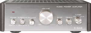 Amplificateur stéréo Hi-Fi Renkforce E Sa9 2 x 12 W, argent, marron foncé (produit d'occasion).