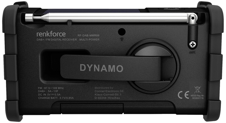 Renkforce Rf Dab Mmr88 Outdoorradio Ukw Notfallradio Usb Handkurbel Solarpanel B-Ware - 4064161232959