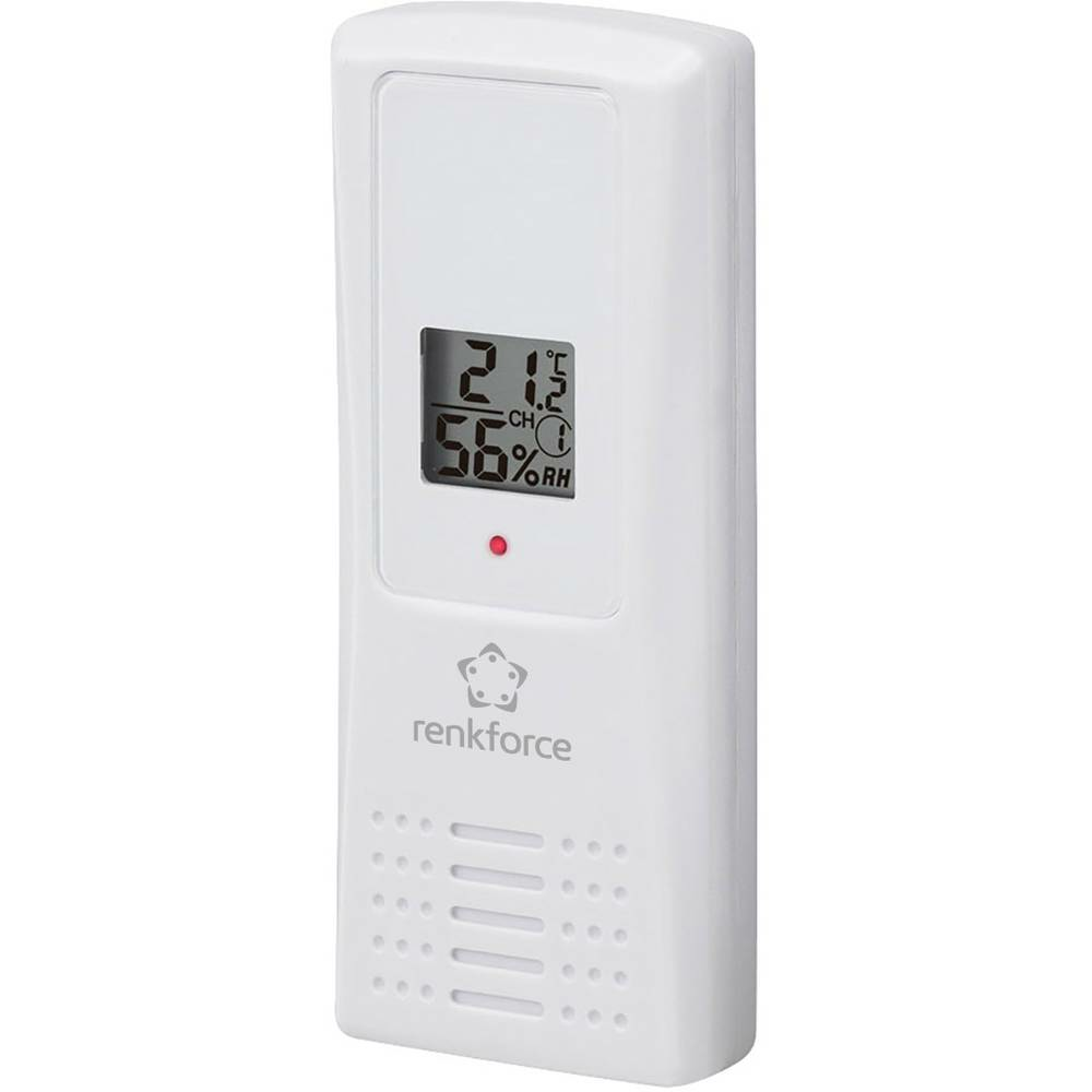 B-Ware Renkforce Thermo Hygrosensor Sensor 100 M Thermosensor Batterie Weiß 5 Stück - 4016139070155