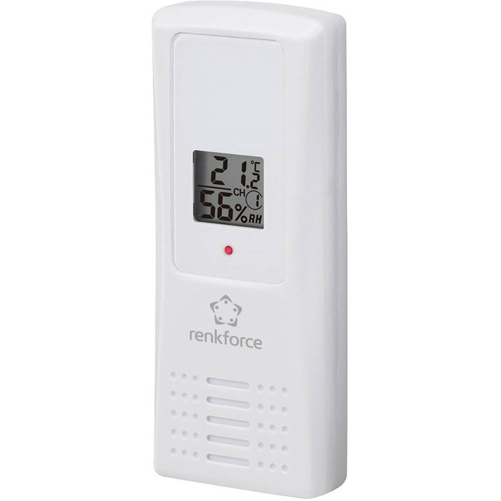 Renkforce Thermo Hygrosensor Sensor 100 m Thermosensor Batterie Weiß 5 STÜCK - 4016139070155