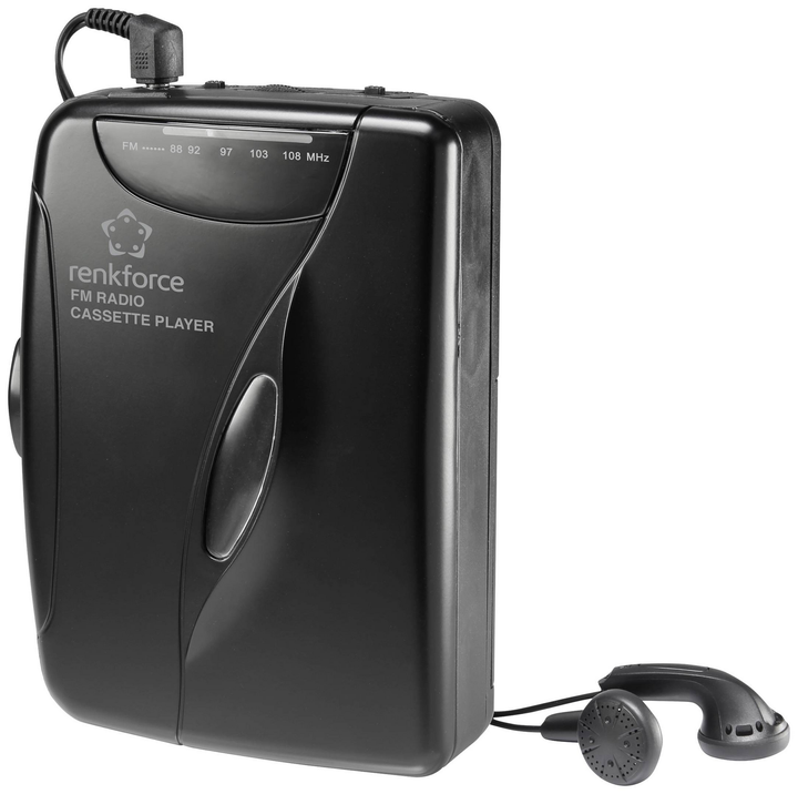 Renkforce Tragbarer Kassettenspieler Ukw Radio Walkman Kasetten Spieler Schwarz B-Ware - 4064161203935
