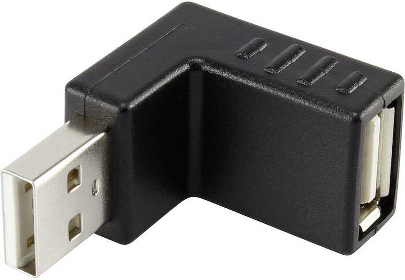 B-Ware Renkforce Adapter Verbindung Usb 2.0 Stecker Buchse Gewinkelt Schwarz 9 Stück - 4016138994087