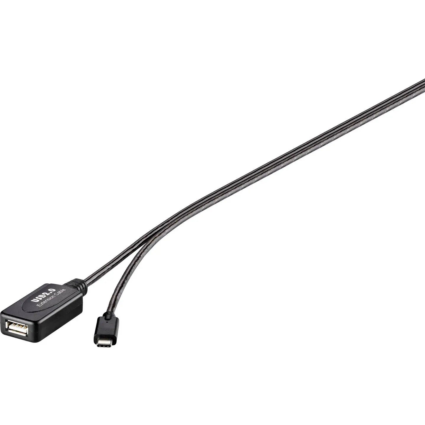 B-Ware Renkforce Usb Kabel Verlängerungskabel Repeaterkabel Usb C Auf Usb A Schwarz 10m - 4064161211831