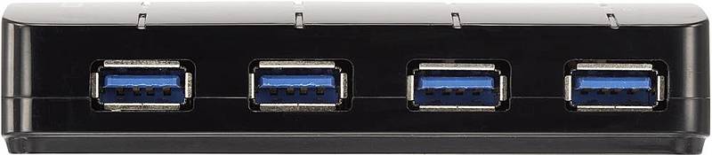 Renkforce 4 Port Usb 3.0 Hub Schwarz Schnellladeport Status Le Ds Netzteil B-Ware