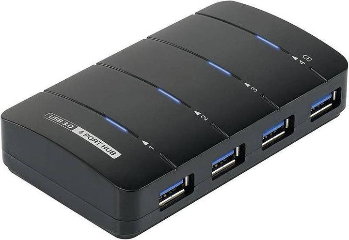 Renkforce 4 Port Usb 3.0 Hub Schwarz Schnellladeport Status Le Ds Netzteil B-Ware