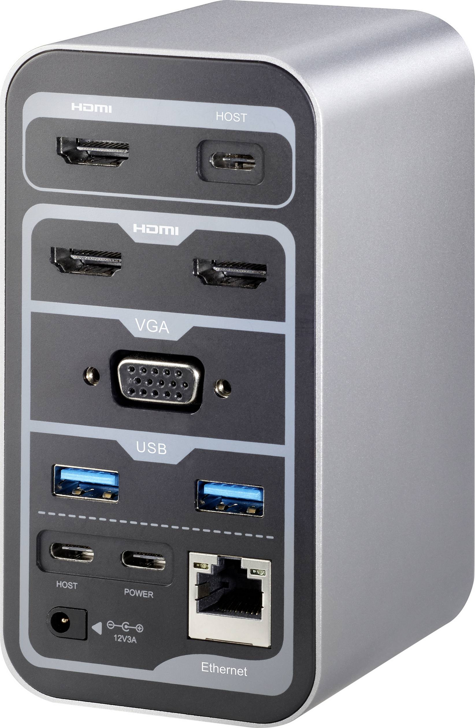 Renkforce Rf 4499452 Usb C Notebook Dockingstation Ladestation Universal Schwarz B-Ware