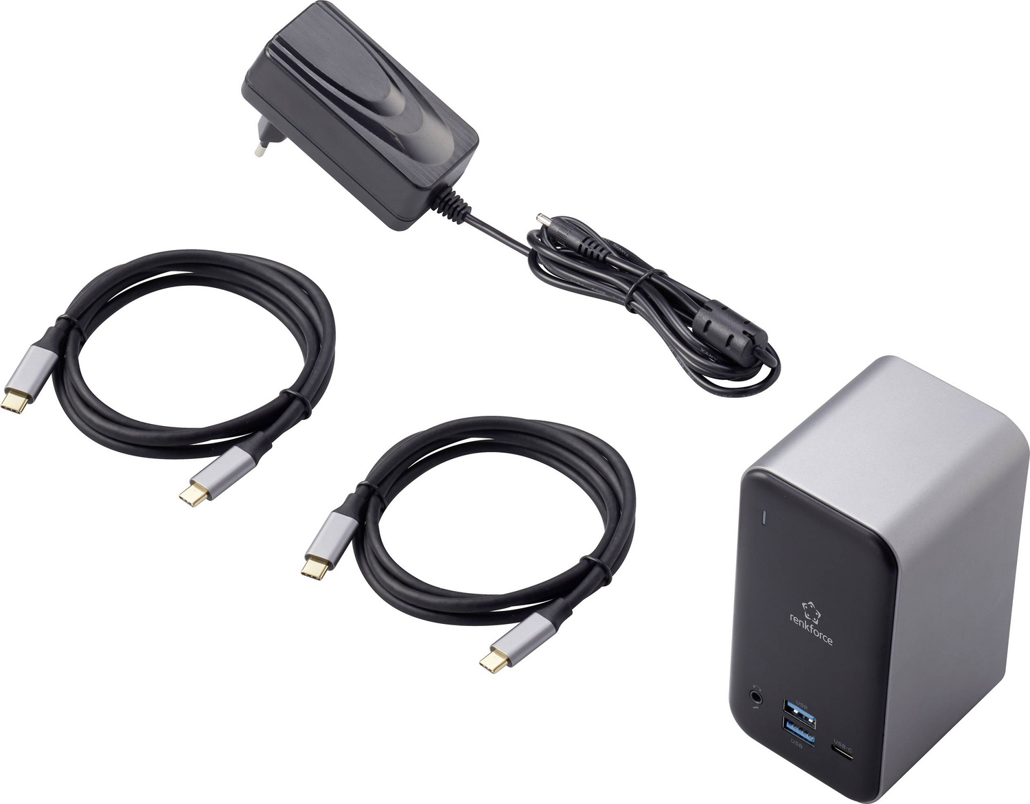Renkforce Rf 4499452 Usb C Notebook Dockingstation Ladestation Universal Schwarz B-Ware
