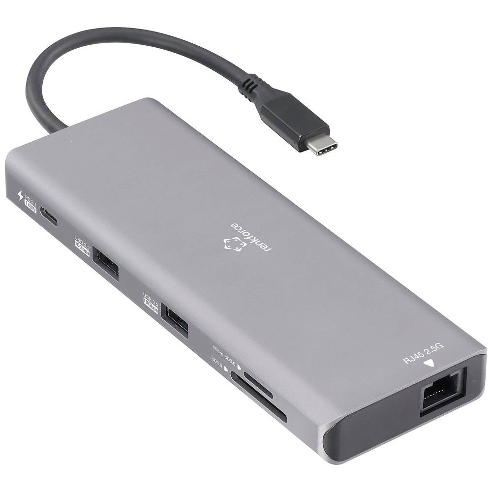 Renkforce Usb C Dockingstation Hub Rf Dks 905 10 In 1 8 K Pd 3.1 Laptop B-Ware - 4064161323398