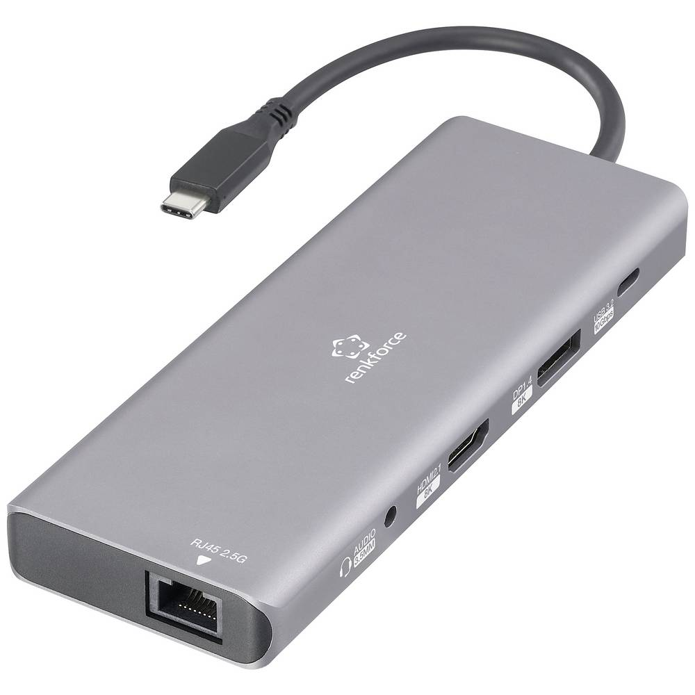 Renkforce Usb C Dockingstation Hub Rf Dks 905 10 In 1 8 K Pd 3.1 Laptop B-Ware - 4064161323398