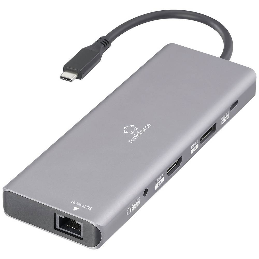 Renkforce Usb C Dockingstation Hub Rf Dks 905 10 In 1 8 K Pd 3.1 Laptop B-Ware - 4064161323398