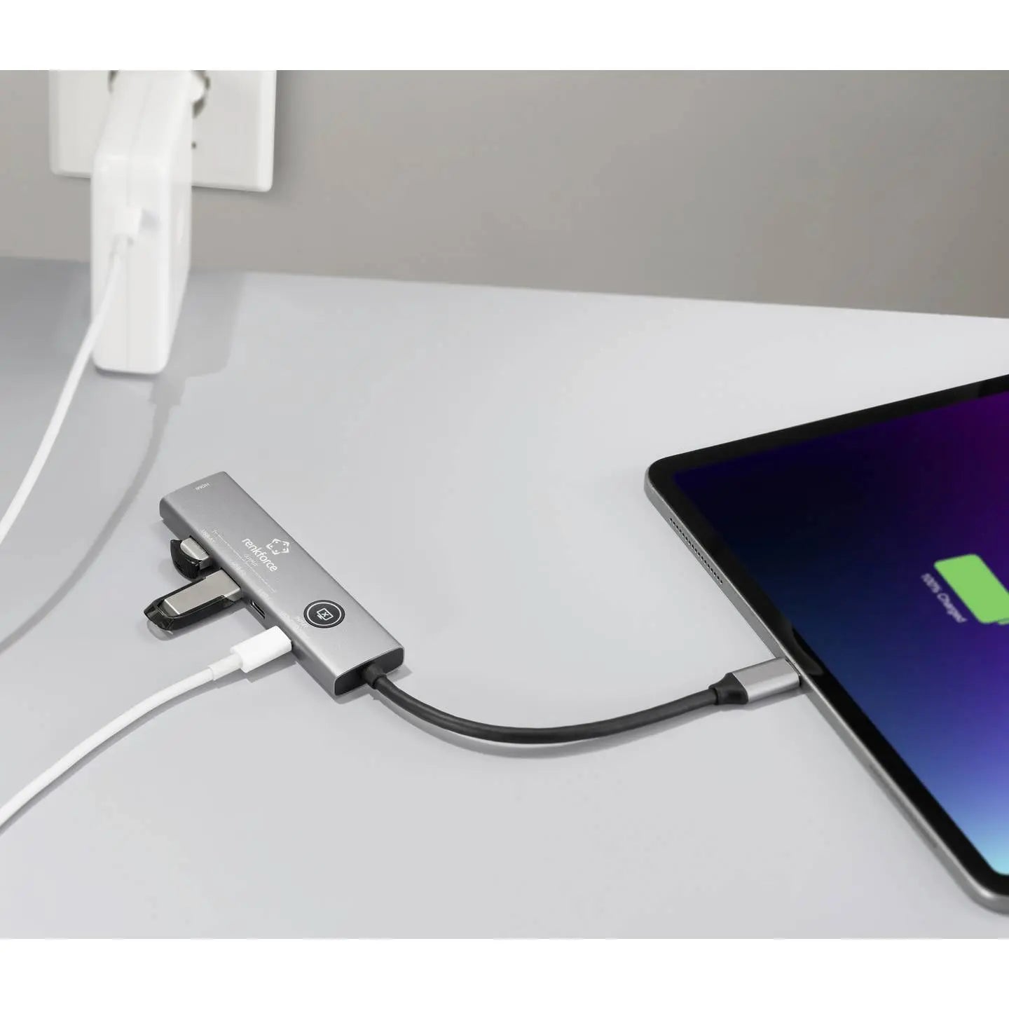 B-Ware Renkforce Dockingstation Dock Usb C Hdmi Buchse Grau Universal Macbook - 4064161475080