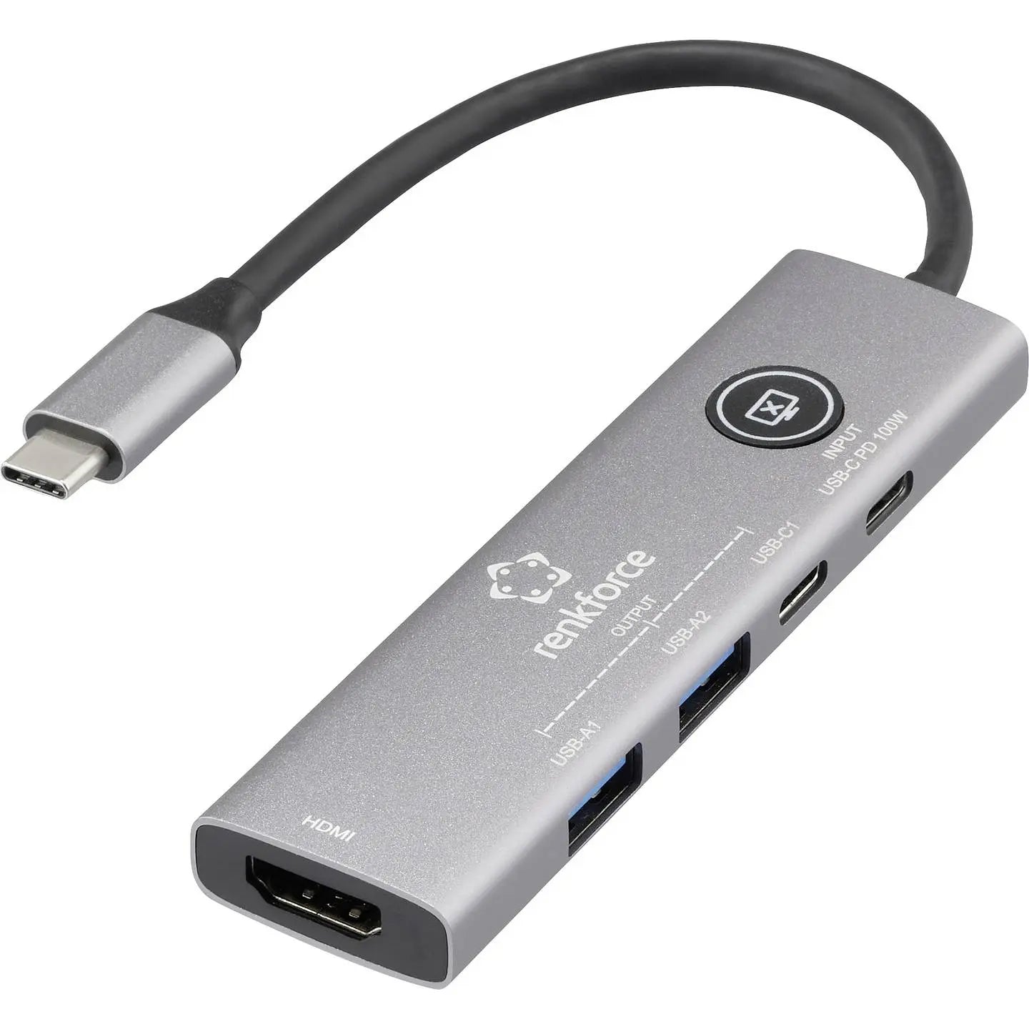 B-Ware Renkforce Dockingstation Dock Usb C Hdmi Buchse Grau Universal Macbook - 4064161475080
