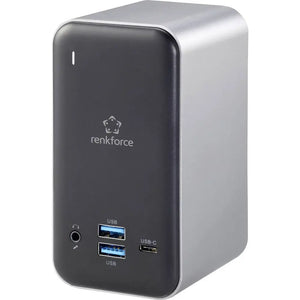 Station d'accueil pour ordinateur portable Renkforce USB-C (produit de seconde main) avec fonction de charge universelle et tour de charge (Laden878)