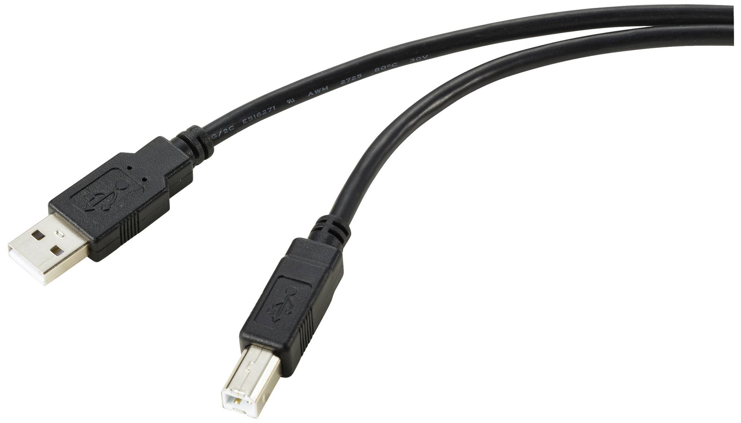 Renkforce Usb Kabel Usb 2.0 Usb A Stecker Usb B Stecker 20.00 M Schwarz Kabel B-Ware