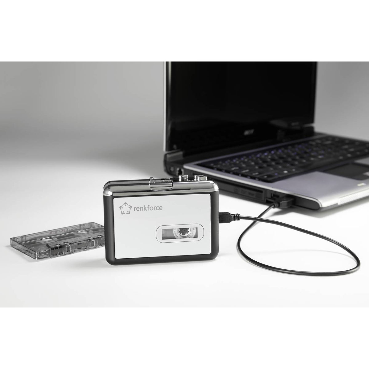 Renkforce Kassetten Digitalisierer RF-CP-170 USB Kopfhörer Musik digitalisieren - 4064161203898