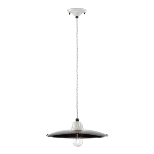 B-Ware Ferroluce Retro Hängeleuchte C1612 Deckenlampe Pendelleuchte E27 Schwarz Weiß - 8056772561395