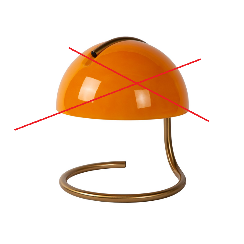 Lucide Retro Tischleuchte Cato Mit Milchglasschirm Orange Tischlampe Lampe Spot B-Ware - 5411212460875