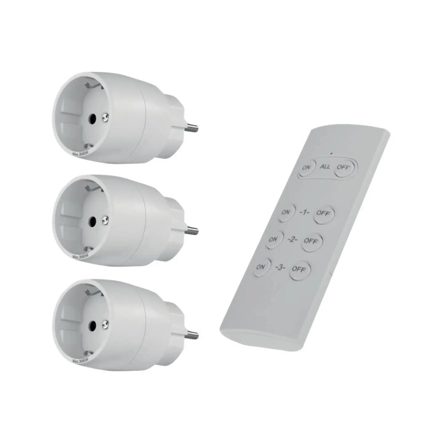 B-Ware Rev Funksteckdosen Set Fernbedienung 3 Schaltsteckdosen Weiß Innenbereich Strom - 4006341718396