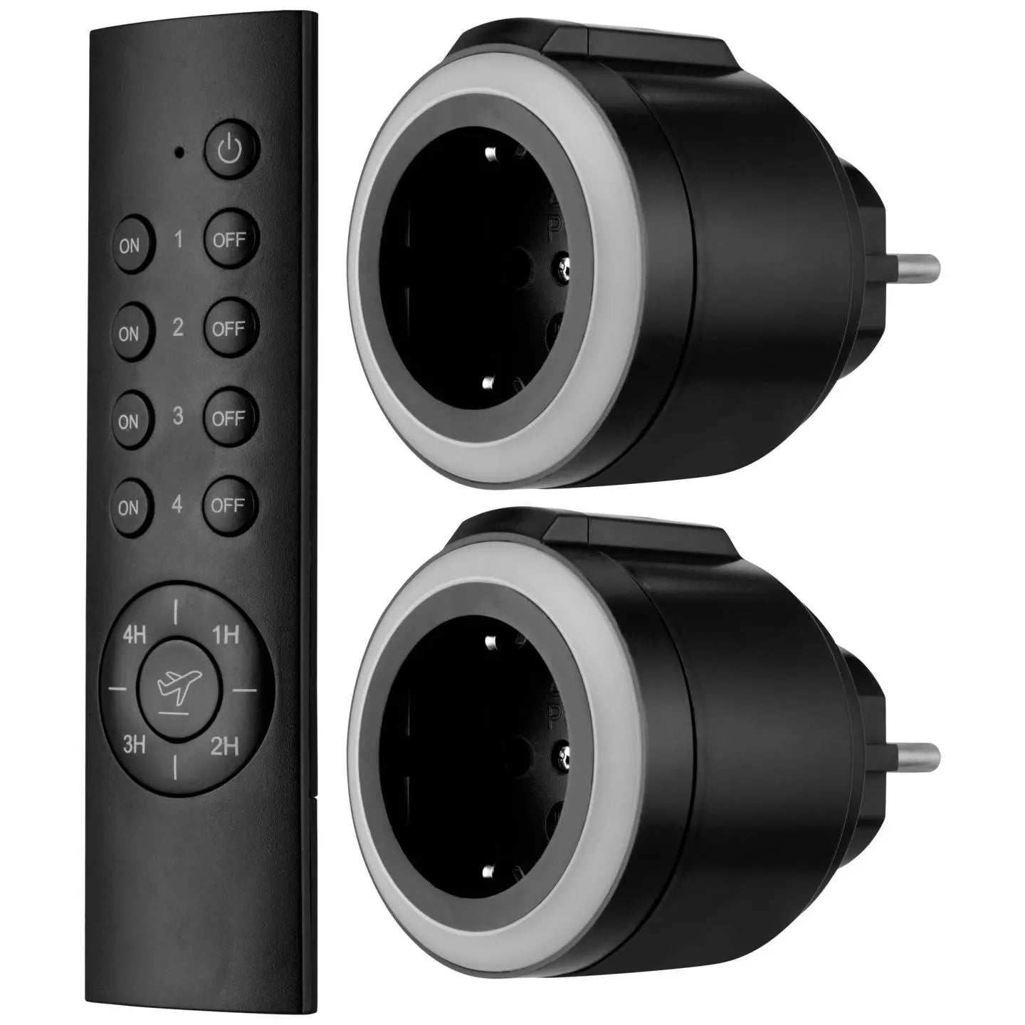 B-Ware Rev Ritter Funksteckdosenset Funkschaltset Set Comfort 2 Anthrazit Schwarz Innen - 4006341718402