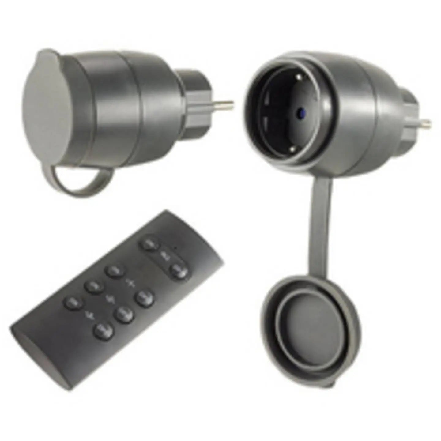 B-Ware Rev Funksteckdosen Set 2 Steckdosen Smartplug Kit Mini Schwarz Fernbedienung - 4006341722324