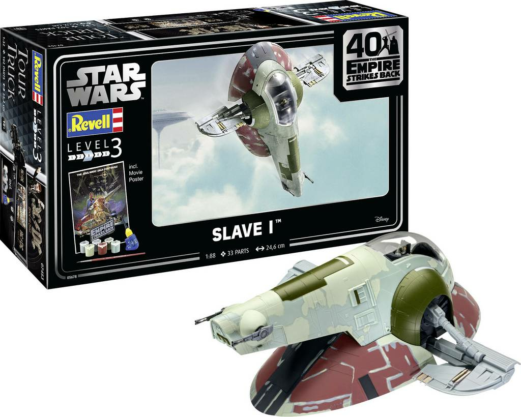 B-Ware Revell Modellbau Star Wars Slave I 40th Anniversary Science Fiction Bausatz 1:87 - 4009803056784
