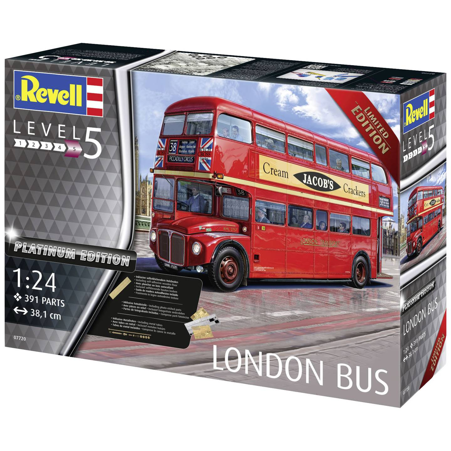B-Ware Revell 07720 London Bus Modell Bausatz 1:24 Sammlerstück Modellbus - 4009803077208