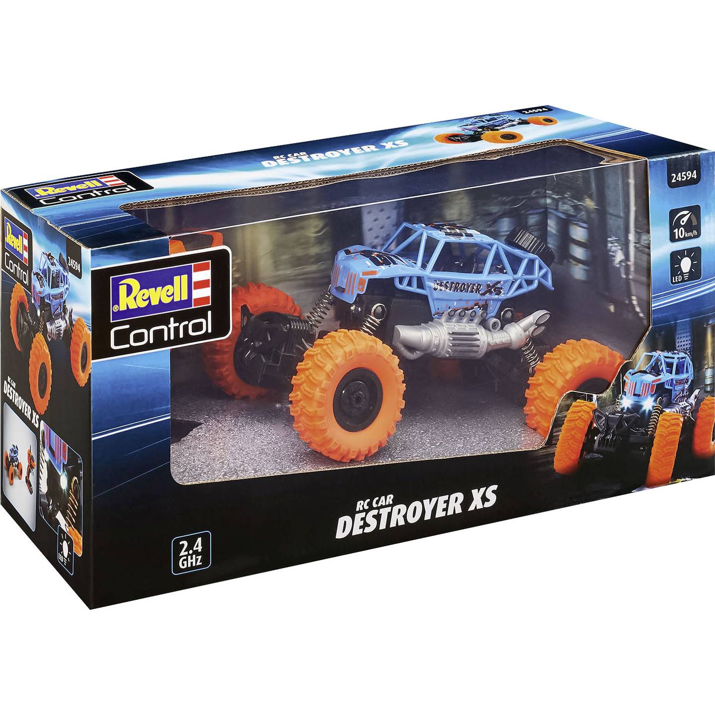 Revell 24594 Destroyer XS 1:18 RC Crawler für Einsteiger mit LED-Scheinwerfern - 4009803245942