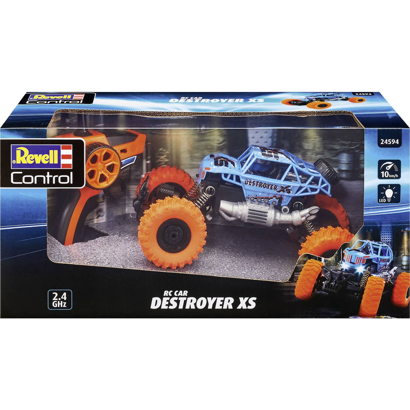 Revell 24594 Destroyer XS 1:18 RC Crawler für Einsteiger mit LED-Scheinwerfern - 4009803245942