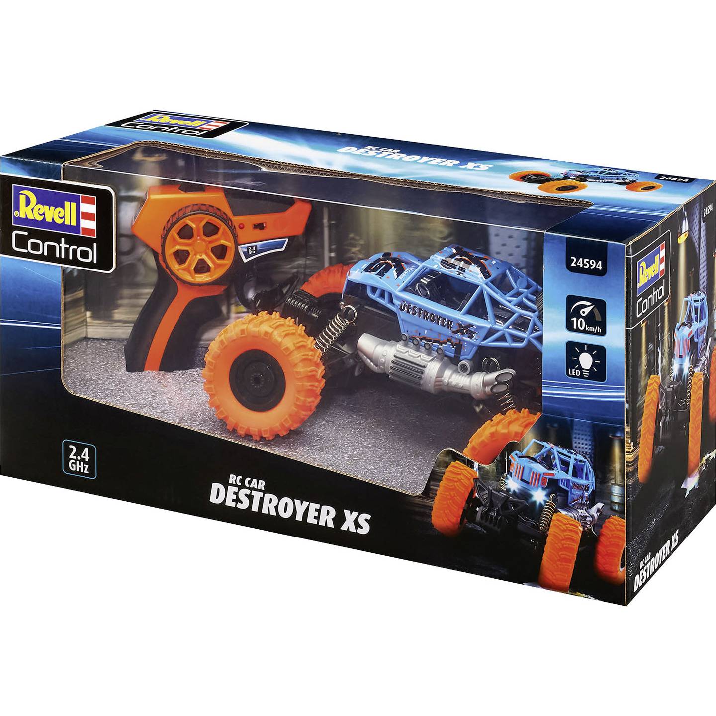 Revell 24594 Destroyer XS 1:18 RC Crawler für Einsteiger mit LED-Scheinwerfern - 4009803245942